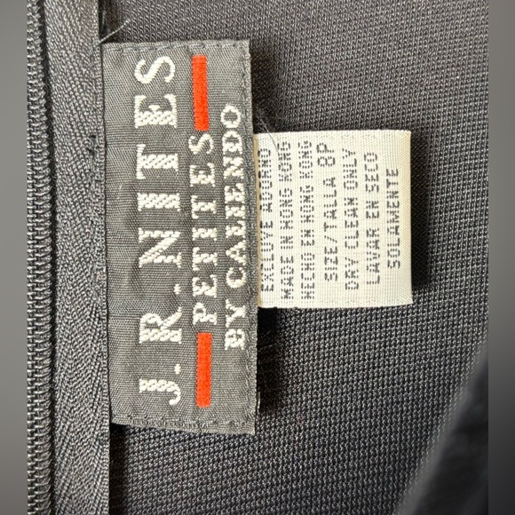 JR Nites Petites By Caliendo Beaded Velvet Long Sleeve Maxi USA 8P Black 1287 - Picture 6 of 8